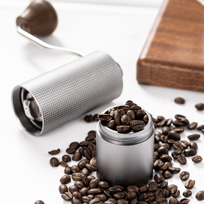 Stainless Steel Metal Conical Burr Manual Coffee Bean Grinder Commercial Portable Washable Hand Cranked