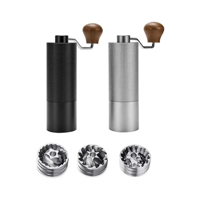 Al-Alloy Body Portable Small Hand Mill Manual Coffee Grinder 420 Stainless Steel Burr